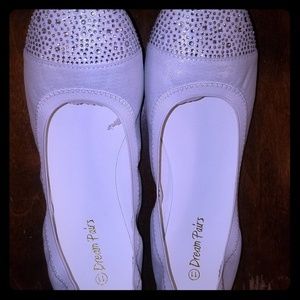 Brand new sparkly white ballet flats sz 10